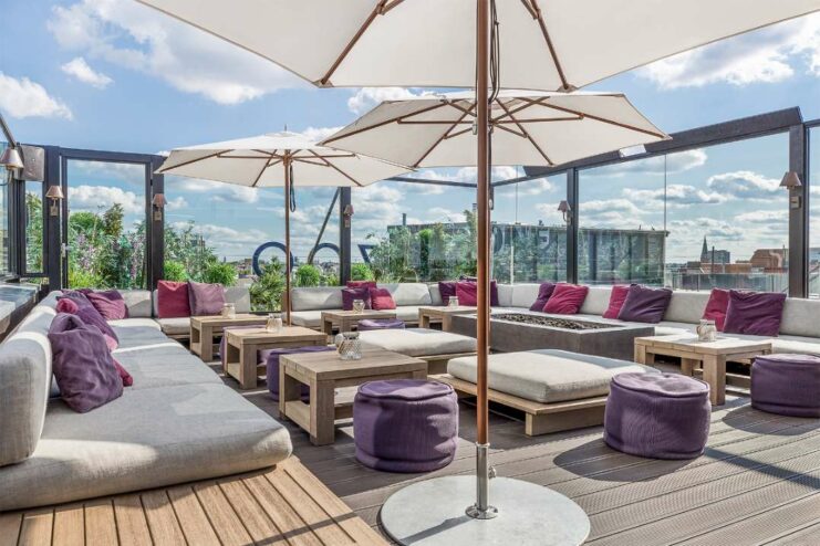 Exterior Terrace At Grace Rooftop At Hotel Zoo In The Daytime 741x494 